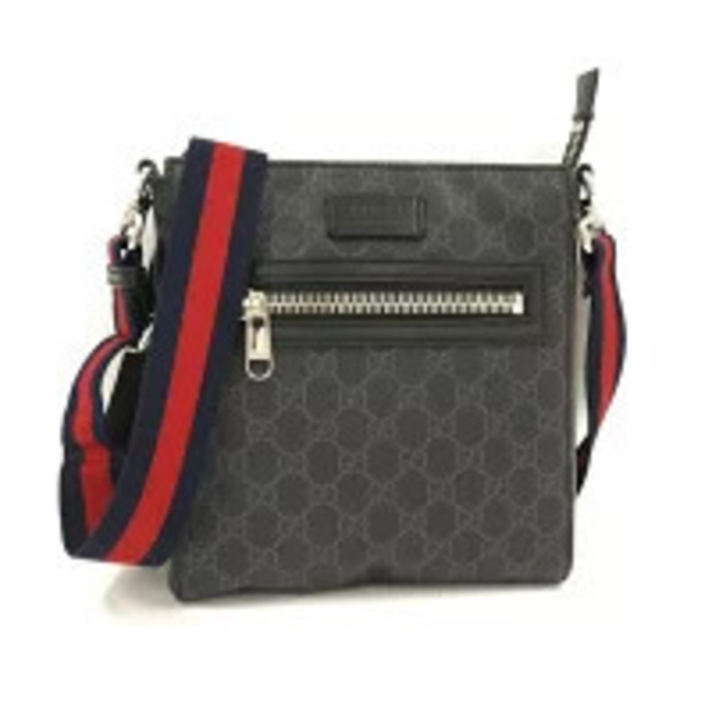 Gucci Shoulder Bag GG Supreme Sherry Canvas Black